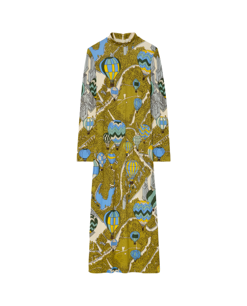 Tory Burch Printed Mockneck Dress