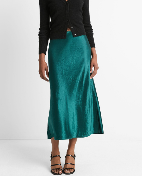 vince Rock - SHAPED HEM SLIP SKIRT